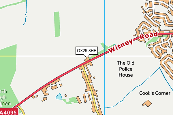 OX29 8HF map - OS VectorMap District (Ordnance Survey)