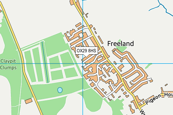 OX29 8HS map - OS VectorMap District (Ordnance Survey)