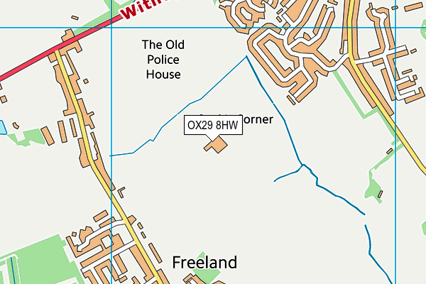 OX29 8HW map - OS VectorMap District (Ordnance Survey)