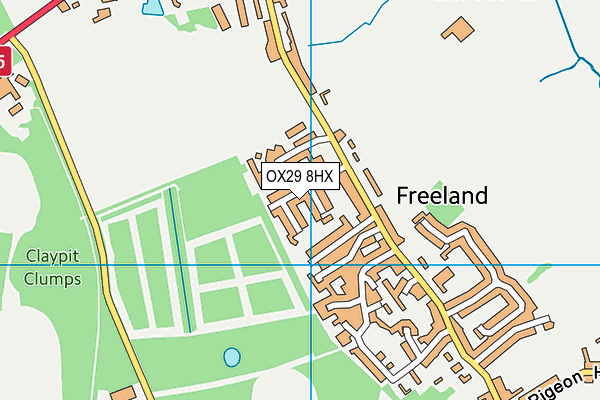Freeland Church of England Primary School map (OX29 8HX) - OS VectorMap District (Ordnance Survey)