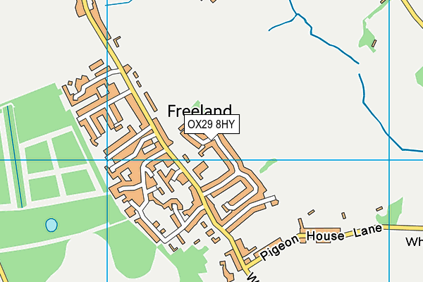 OX29 8HY map - OS VectorMap District (Ordnance Survey)