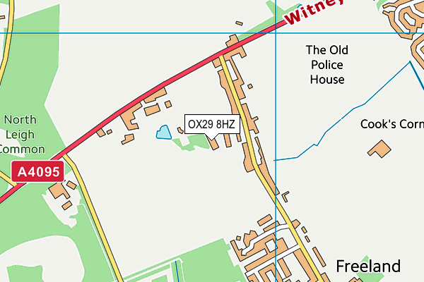 OX29 8HZ map - OS VectorMap District (Ordnance Survey)