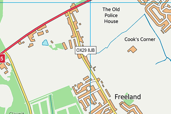 OX29 8JB map - OS VectorMap District (Ordnance Survey)