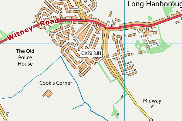 OX29 8JH map - OS VectorMap District (Ordnance Survey)