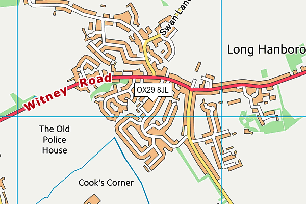 OX29 8JL map - OS VectorMap District (Ordnance Survey)