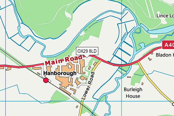 OX29 8LD map - OS VectorMap District (Ordnance Survey)