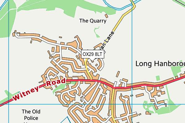 OX29 8LT map - OS VectorMap District (Ordnance Survey)