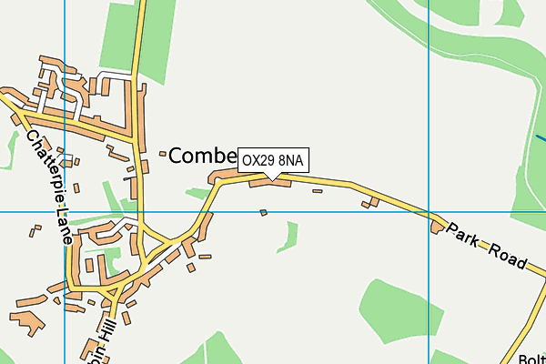 Combe Playing Field map (OX29 8NA) - OS VectorMap District (Ordnance Survey)