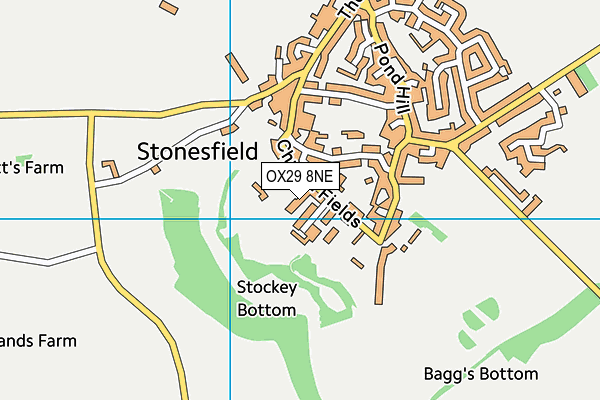 OX29 8NE map - OS VectorMap District (Ordnance Survey)