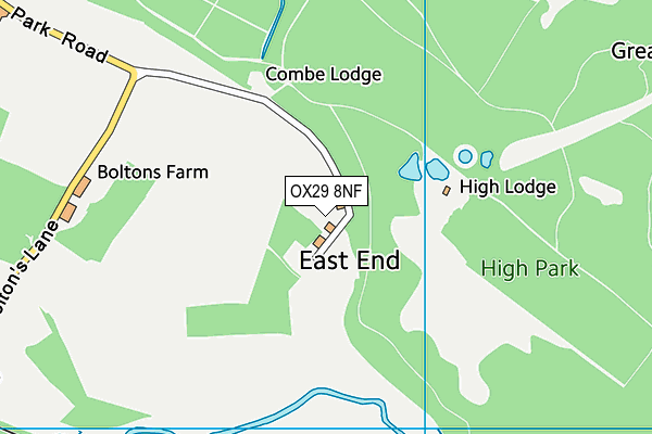 OX29 8NF map - OS VectorMap District (Ordnance Survey)