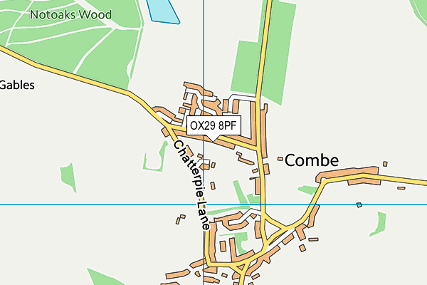 OX29 8PF map - OS VectorMap District (Ordnance Survey)