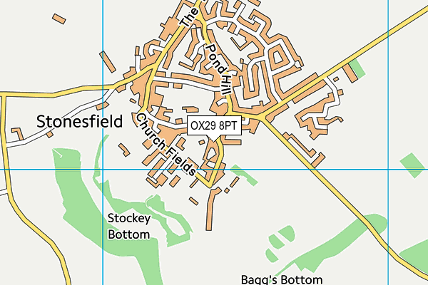 OX29 8PT map - OS VectorMap District (Ordnance Survey)