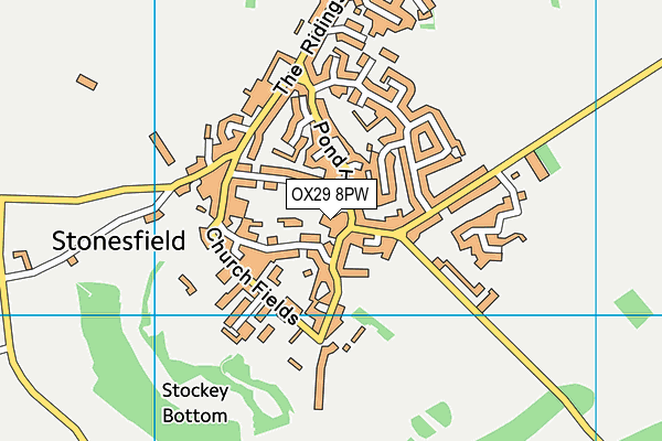 OX29 8PW map - OS VectorMap District (Ordnance Survey)