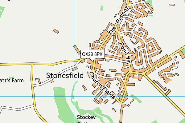 OX29 8PX map - OS VectorMap District (Ordnance Survey)