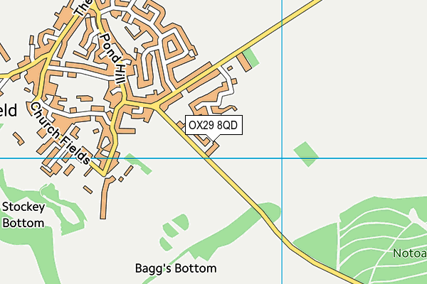 OX29 8QD map - OS VectorMap District (Ordnance Survey)