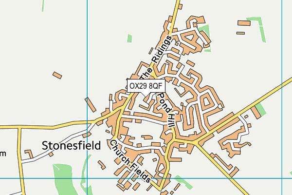 OX29 8QF map - OS VectorMap District (Ordnance Survey)