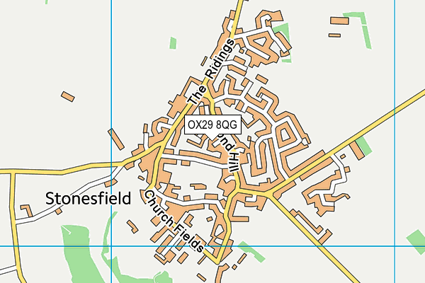 OX29 8QG map - OS VectorMap District (Ordnance Survey)