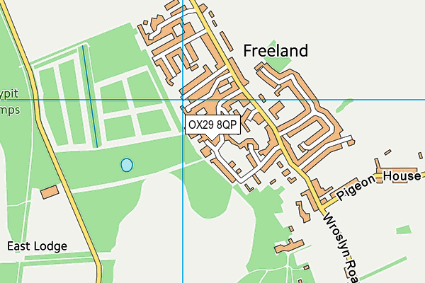 OX29 8QP map - OS VectorMap District (Ordnance Survey)