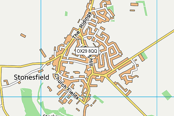 OX29 8QQ map - OS VectorMap District (Ordnance Survey)