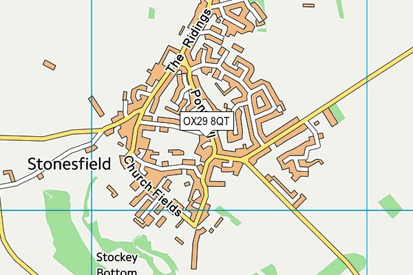 OX29 8QT map - OS VectorMap District (Ordnance Survey)