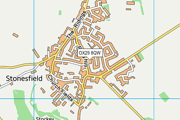 OX29 8QW map - OS VectorMap District (Ordnance Survey)