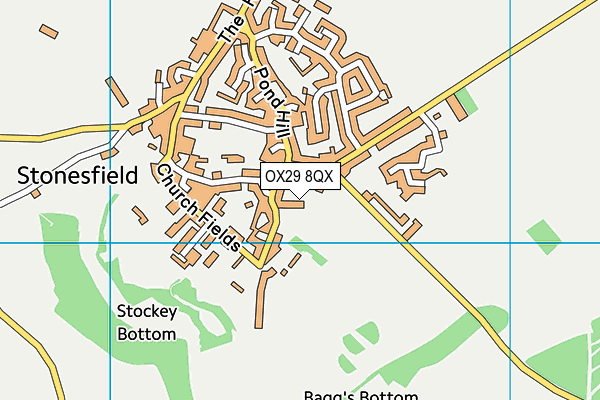 OX29 8QX map - OS VectorMap District (Ordnance Survey)