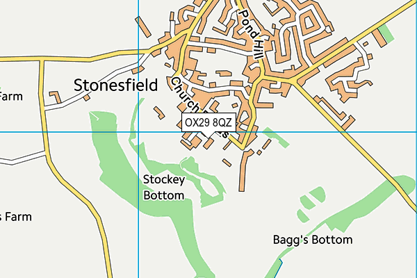 OX29 8QZ map - OS VectorMap District (Ordnance Survey)