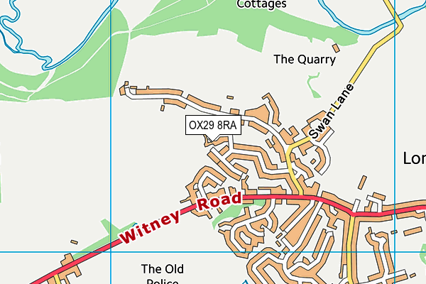 OX29 8RA map - OS VectorMap District (Ordnance Survey)