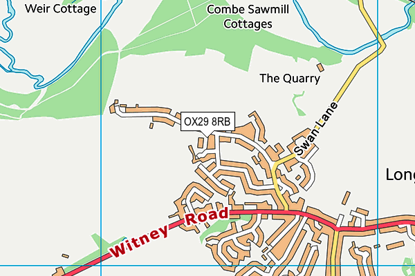 OX29 8RB map - OS VectorMap District (Ordnance Survey)