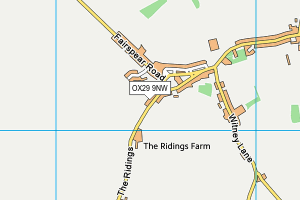 OX29 9NW map - OS VectorMap District (Ordnance Survey)