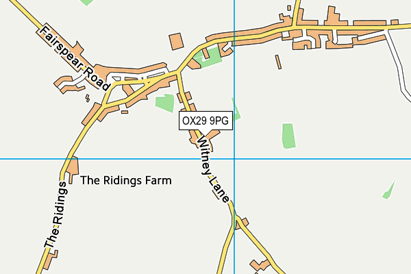 OX29 9PG map - OS VectorMap District (Ordnance Survey)