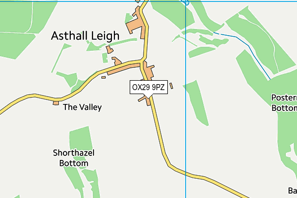 OX29 9PZ map - OS VectorMap District (Ordnance Survey)