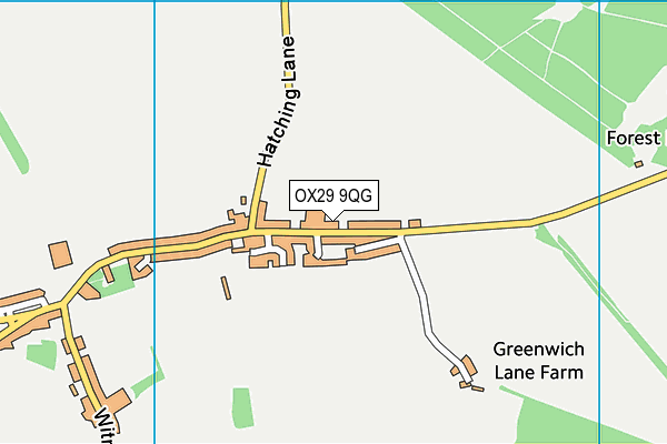 OX29 9QG map - OS VectorMap District (Ordnance Survey)