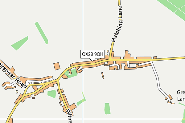 OX29 9QH map - OS VectorMap District (Ordnance Survey)