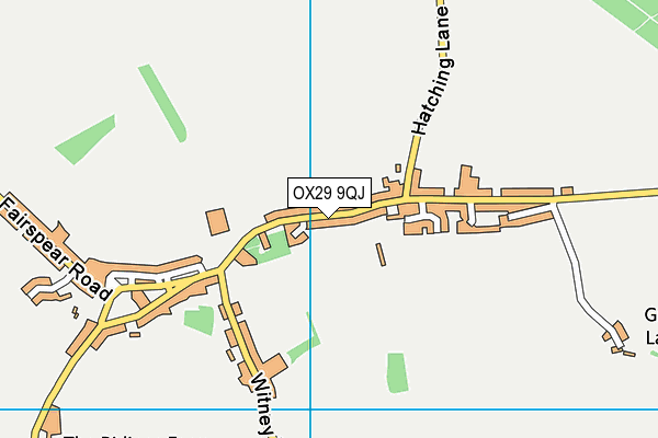 OX29 9QJ map - OS VectorMap District (Ordnance Survey)
