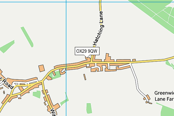 OX29 9QW map - OS VectorMap District (Ordnance Survey)