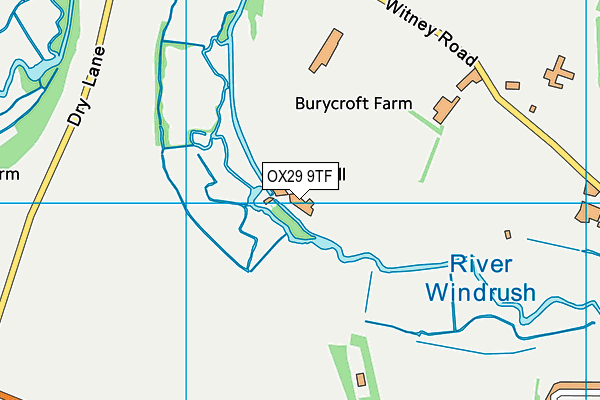 OX29 9TF map - OS VectorMap District (Ordnance Survey)