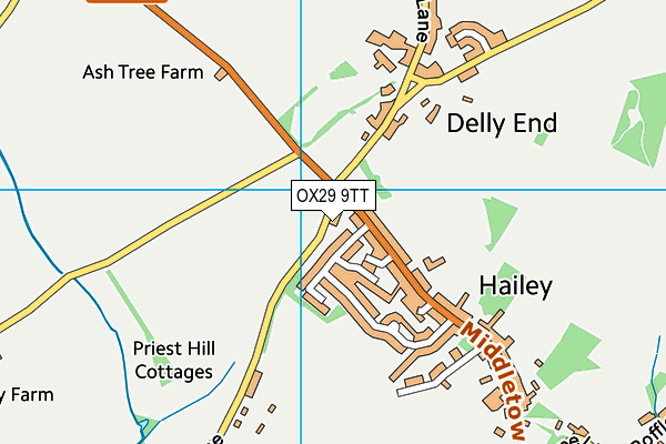 OX29 9TT map - OS VectorMap District (Ordnance Survey)