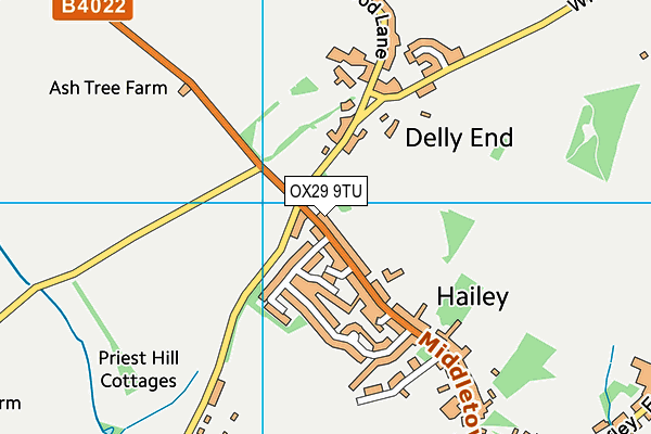 OX29 9TU map - OS VectorMap District (Ordnance Survey)