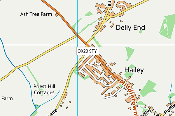 OX29 9TY map - OS VectorMap District (Ordnance Survey)