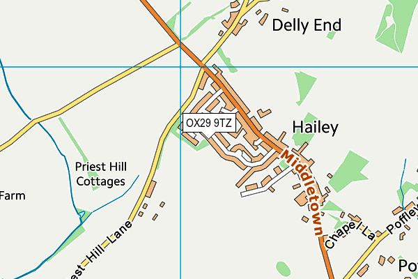 OX29 9TZ map - OS VectorMap District (Ordnance Survey)