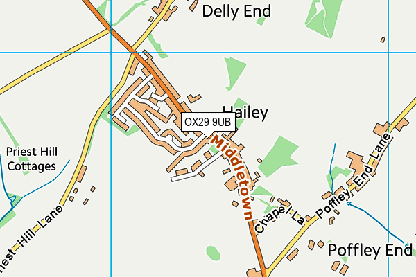 Hailey C Of E Primary School map (OX29 9UB) - OS VectorMap District (Ordnance Survey)
