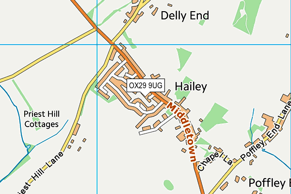 OX29 9UG map - OS VectorMap District (Ordnance Survey)