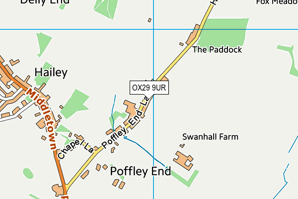 OX29 9UR map - OS VectorMap District (Ordnance Survey)