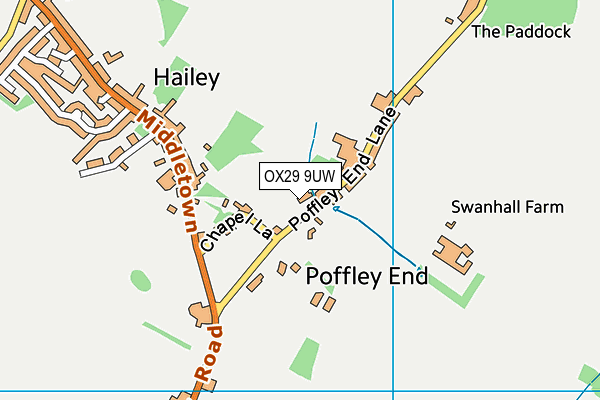 OX29 9UW map - OS VectorMap District (Ordnance Survey)