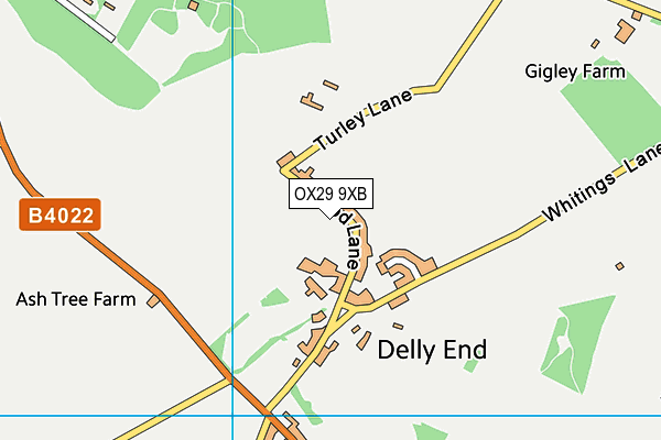 OX29 9XB map - OS VectorMap District (Ordnance Survey)