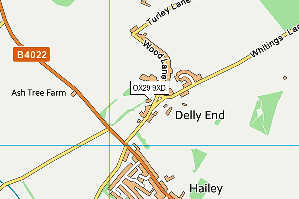 OX29 9XD map - OS VectorMap District (Ordnance Survey)