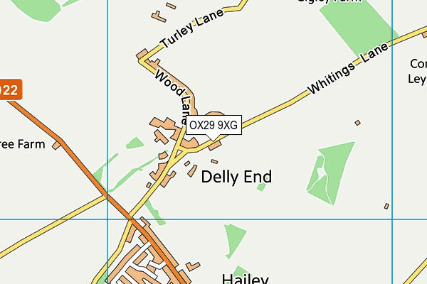 OX29 9XG map - OS VectorMap District (Ordnance Survey)