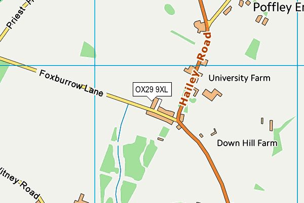 OX29 9XL map - OS VectorMap District (Ordnance Survey)