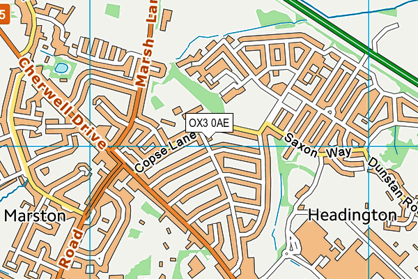 OX3 0AE map - OS VectorMap District (Ordnance Survey)